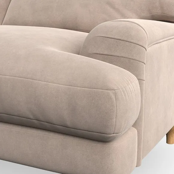 3-Seater Sofa with Bandaged Arms - Natural, Velvet