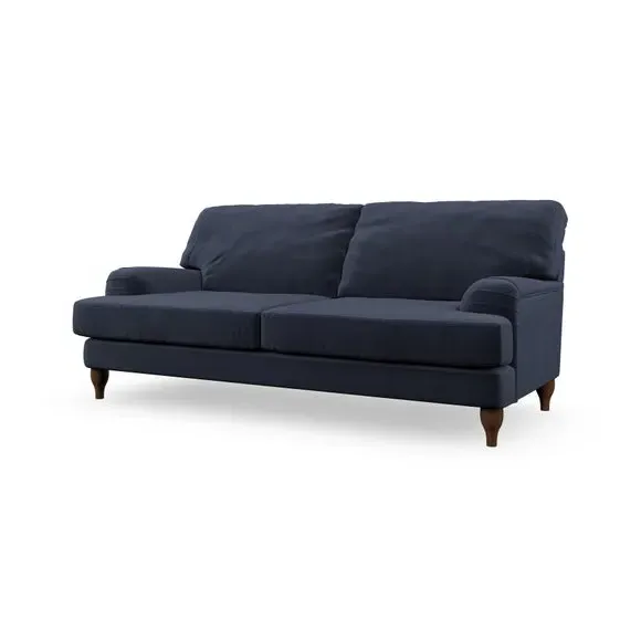 3-Seater Sofa with Bandaged Arms - Navy