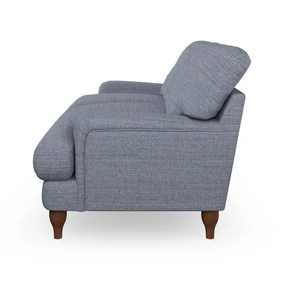 3-Seater Sofa with Bandaged Arms - Navy