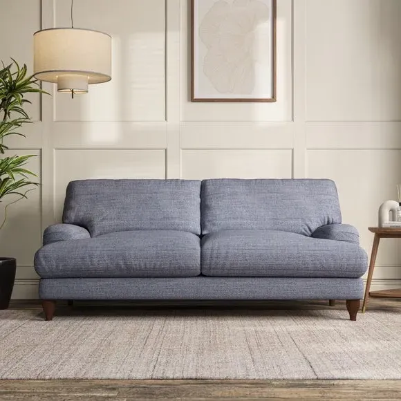 3-Seater Sofa with Bandaged Arms - Navy