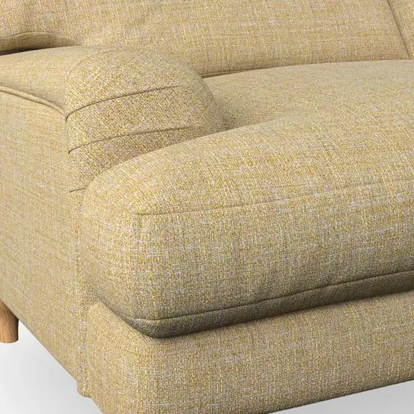 3-Seater Sofa with Bandaged Arms - Ochre, Weave