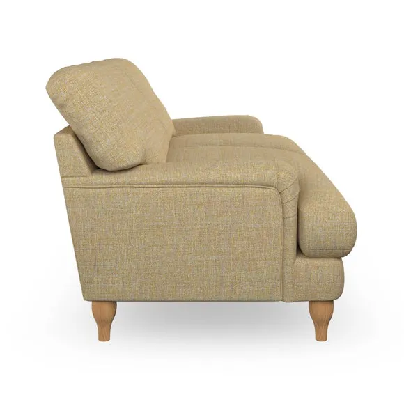 3-Seater Sofa with Bandaged Arms - Ochre, Weave