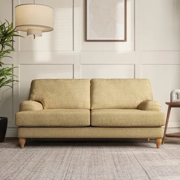 3-Seater Sofa with Bandaged Arms - Ochre, Weave
