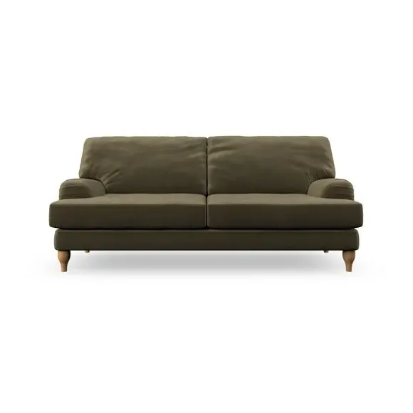 3-Seater Sofa with Bandaged Arms - Olive