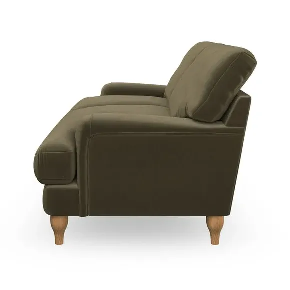 3-Seater Sofa with Bandaged Arms - Olive