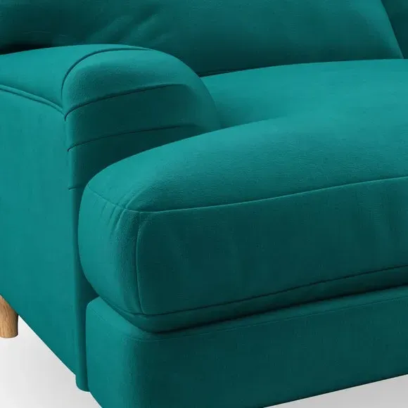 3-Seater Sofa with Bandaged Arms - Peacock