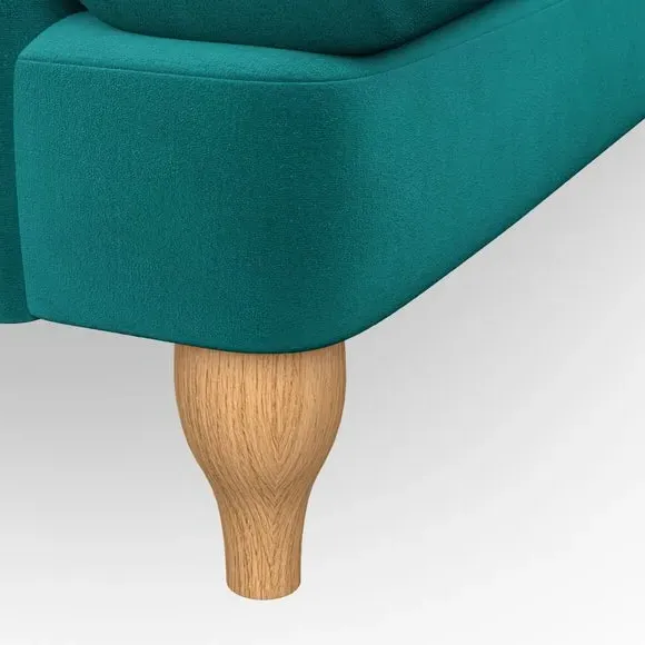 3-Seater Sofa with Bandaged Arms - Peacock
