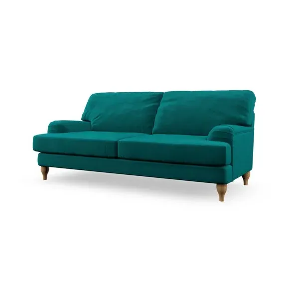 3-Seater Sofa with Bandaged Arms - Peacock