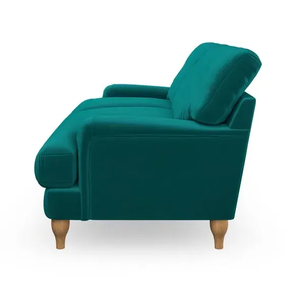 3-Seater Sofa with Bandaged Arms - Peacock