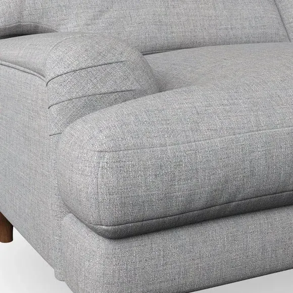 3-Seater Sofa with Bandaged Arms - Silver