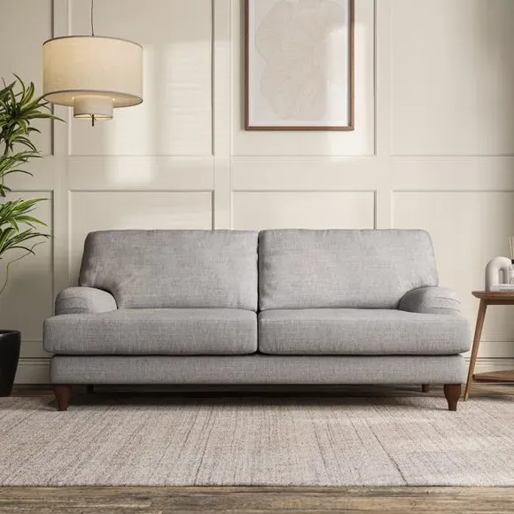 3-Seater Sofa with Bandaged Arms - Silver