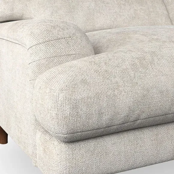 3-Seater Sofa with Bandaged Arms - White Sand