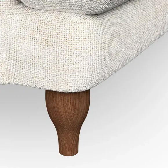 3-Seater Sofa with Bandaged Arms - White Sand