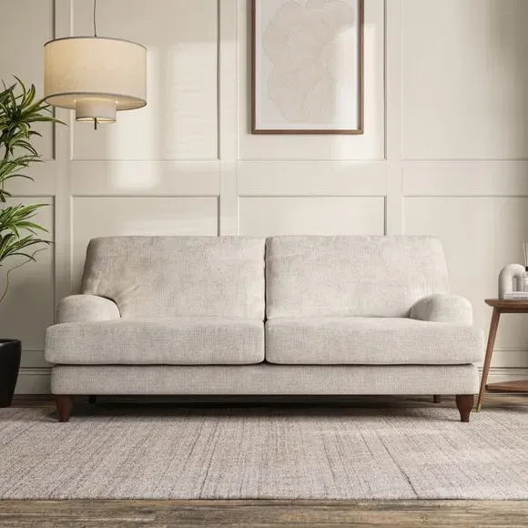 3-Seater Sofa with Bandaged Arms - White Sand