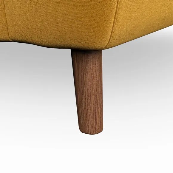 3-Seater Sofa with Button Details - Amber