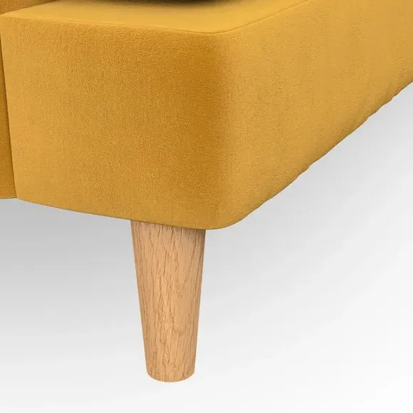 3-Seater Sofa with Button Details - Amber