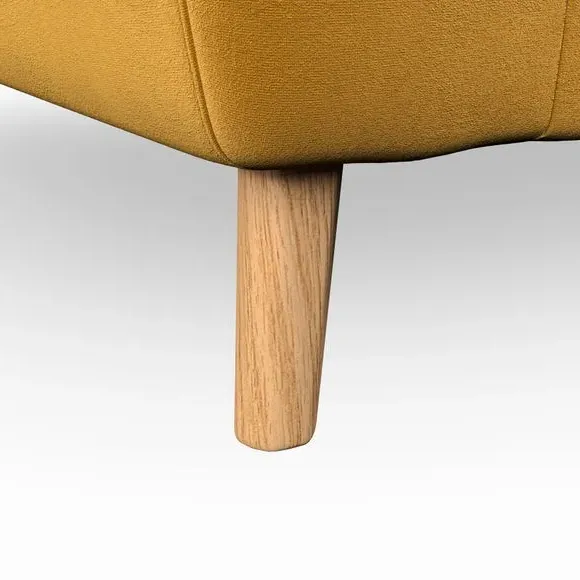 3-Seater Sofa with Button Details - Amber Gold