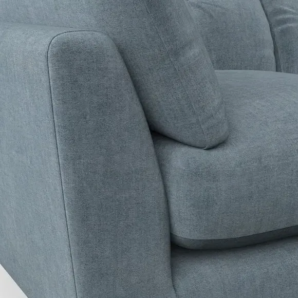 3-Seater Sofa with Button Details - Aqua