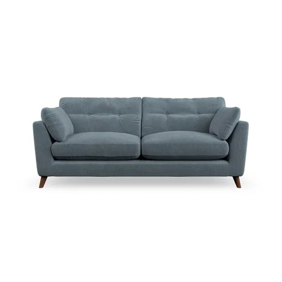 3-Seater Sofa with Button Details - Aqua