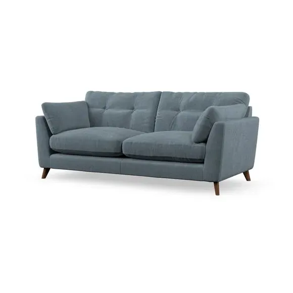 3-Seater Sofa with Button Details - Aqua