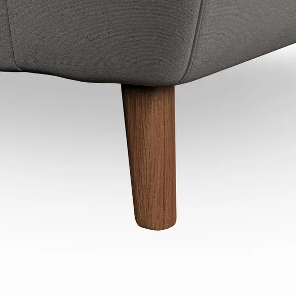 3-Seater Sofa with Button Details - Charcoal