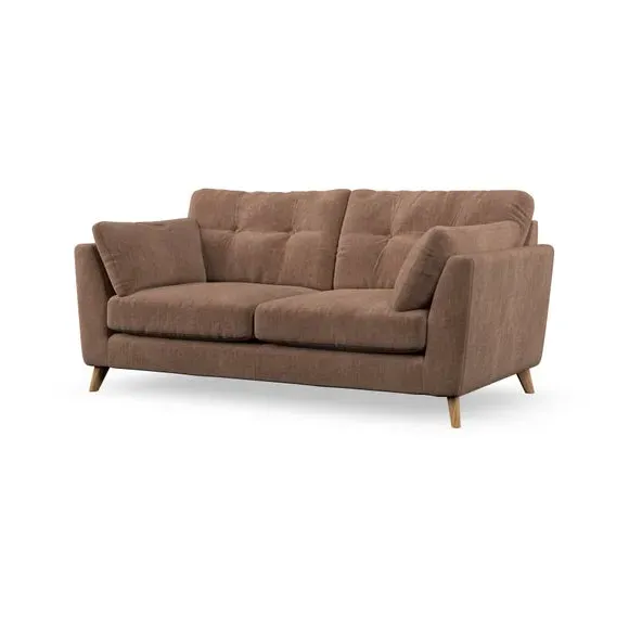 3-Seater Sofa with Button Details - Clay