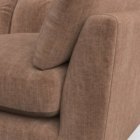 3-Seater Sofa with Button Details - Clay