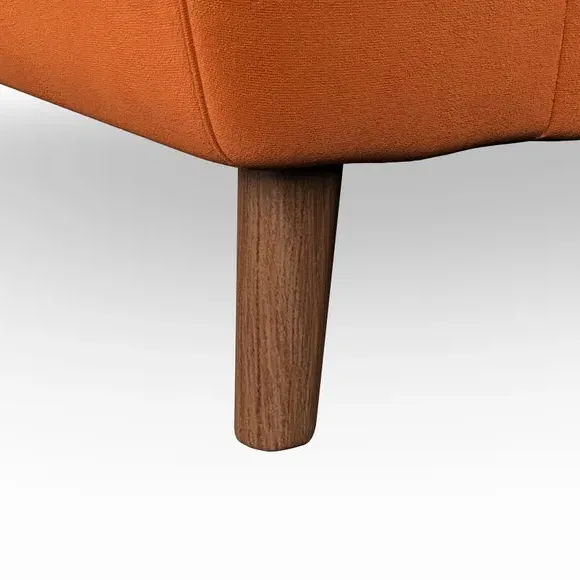 3-Seater Sofa with Button Details - Ginger