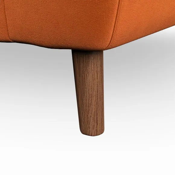 3-Seater Sofa with Button Details - Ginger