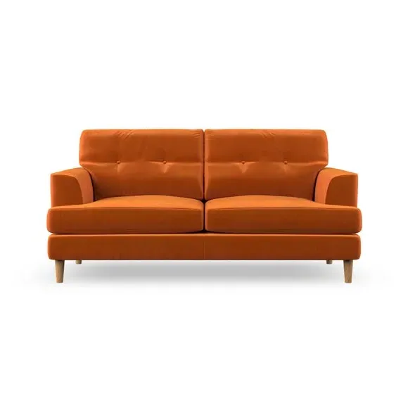 3-Seater Sofa with Button Details - Ginger