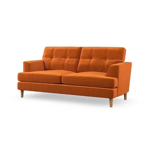 3-Seater Sofa with Button Details - Ginger