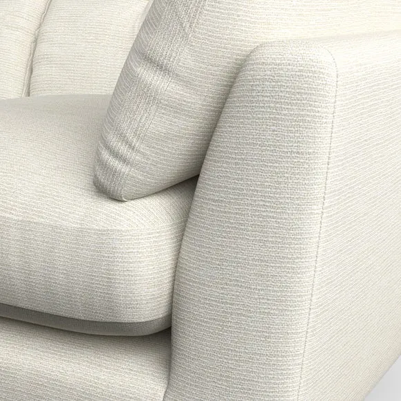 3-Seater Sofa with Button Details - Ivory