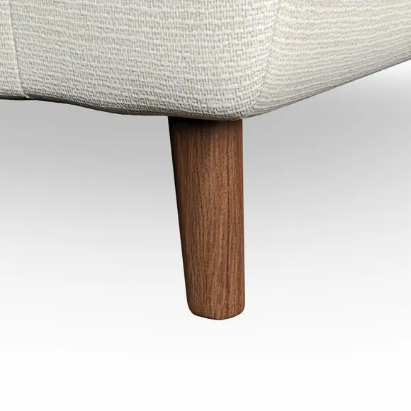 3-Seater Sofa with Button Details - Ivory