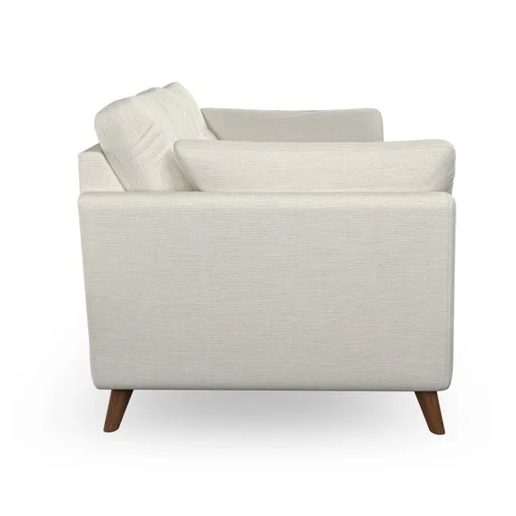 3-Seater Sofa with Button Details - Ivory
