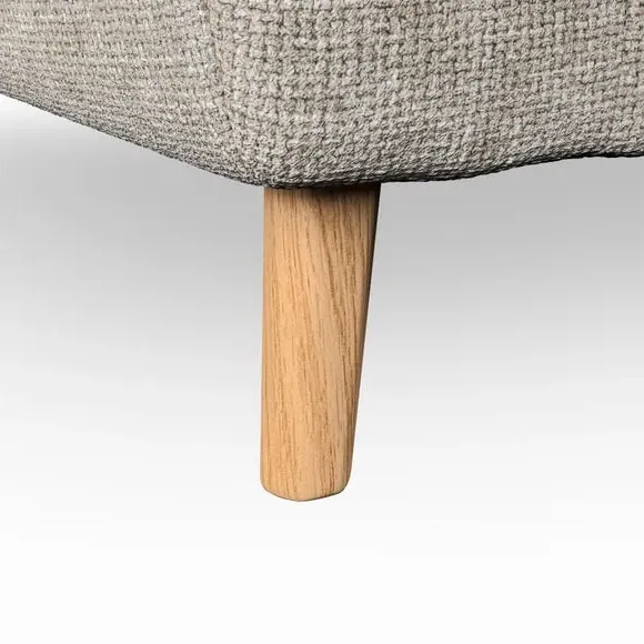 3-Seater Sofa with Button Details - Mushroom