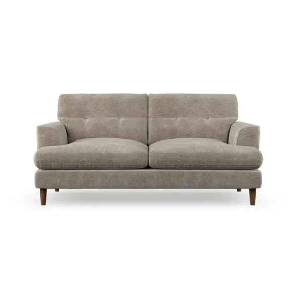 3-Seater Sofa with Button Details - Mushroom