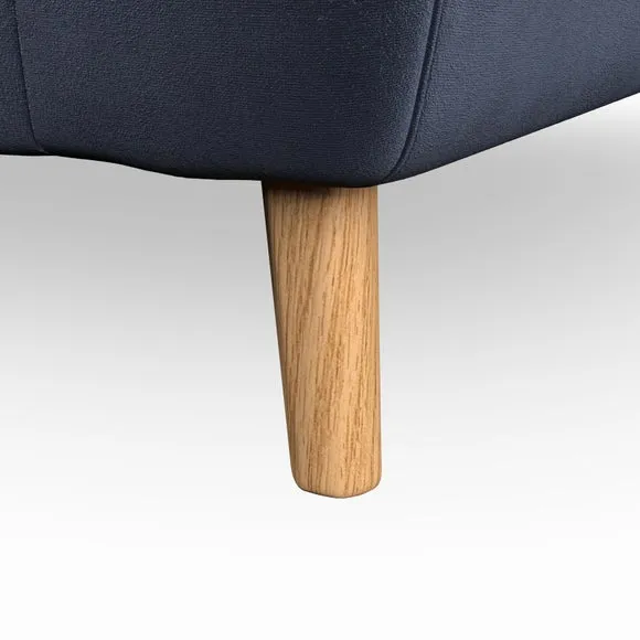 3-Seater Sofa with Button Details - Navy