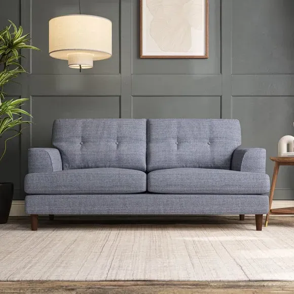 3-Seater Sofa with Button Details - Navy