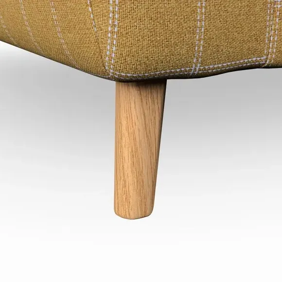 3-Seater Sofa with Button Details - Ochre