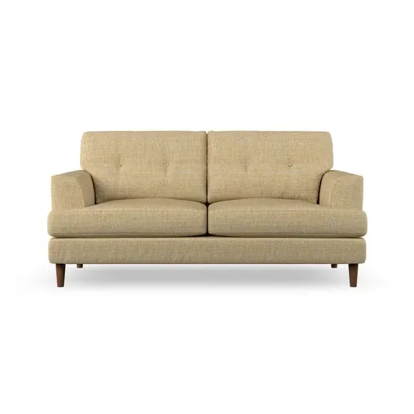 3-Seater Sofa with Button Details - Ochre
