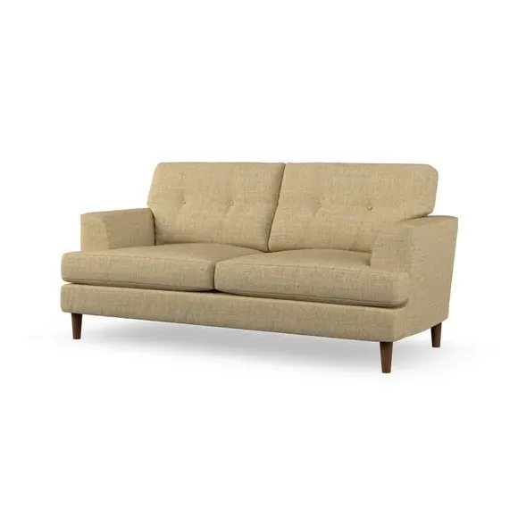 3-Seater Sofa with Button Details - Ochre