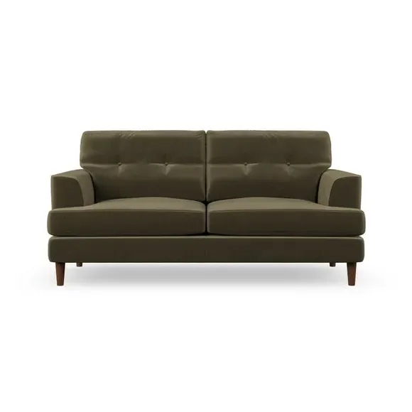 3-Seater Sofa with Button Details - Olive
