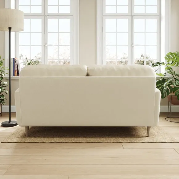 3-Seater Sofa with Buttoned Back - Champagne, Velvet
