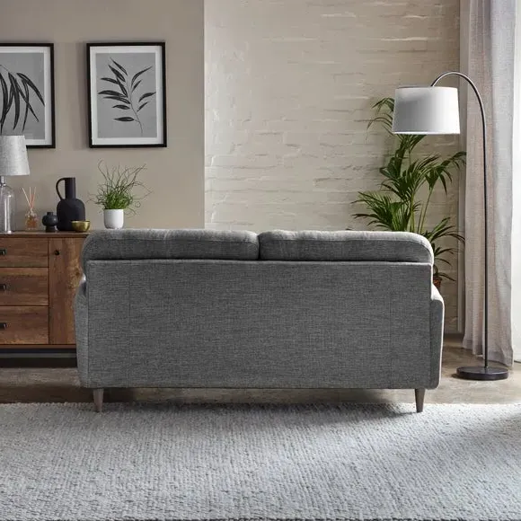 3-Seater Sofa with Buttoned Back - Grey
