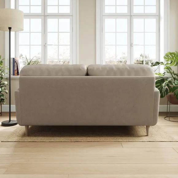 3-Seater Sofa with Buttoned Back - Grey, Velvet