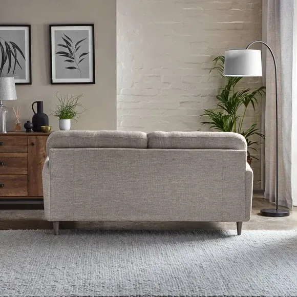 3-Seater Sofa with Buttoned Back - Natural