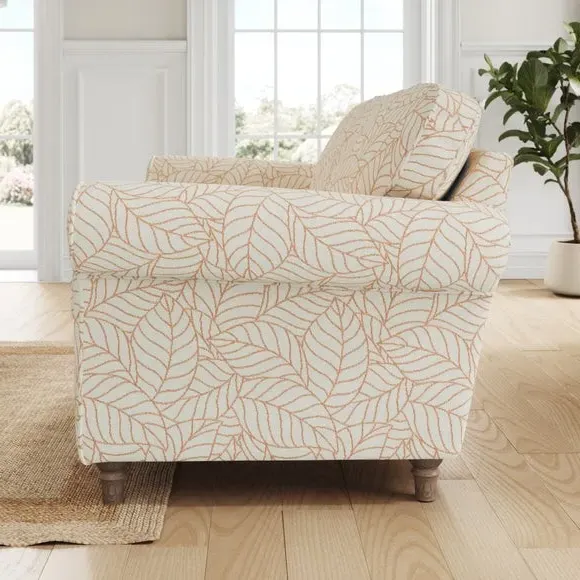 3-Seater Sofa with Curved Arms - Butterscotch, Fabric