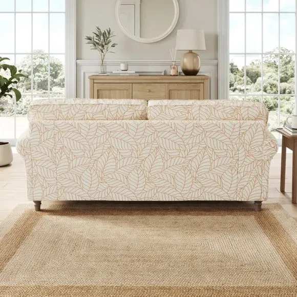3-Seater Sofa with Curved Arms - Butterscotch, Fabric