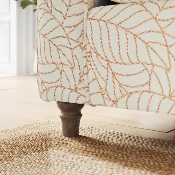 3-Seater Sofa with Curved Arms - Butterscotch, Fabric