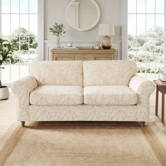 3-Seater Sofa with Curved Arms - Butterscotch, Fabric image